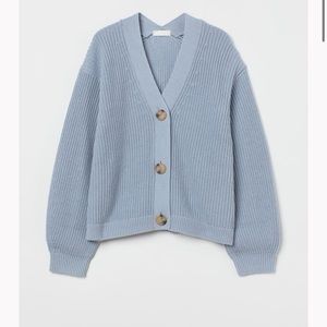 Light Blue Warm Cardigan, Perfect Condition, Size Small but could fit Meduim